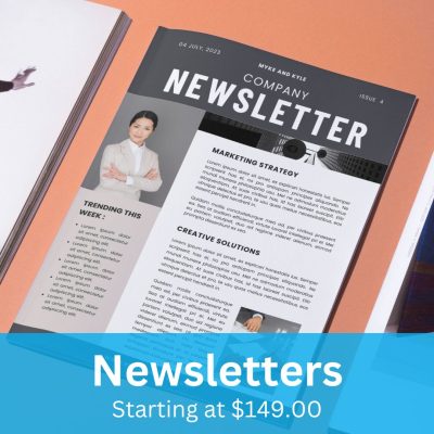 full color newsletter printed and design